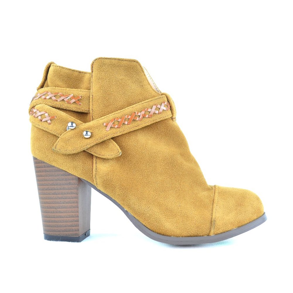 Women's Suede Ankle Heeled Booties